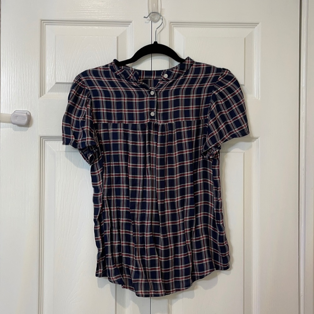 Loft plaid shirt/blouse